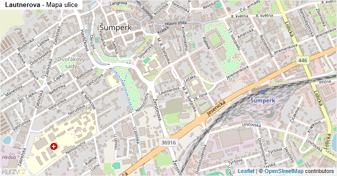 Lautnerova - mapa ulice