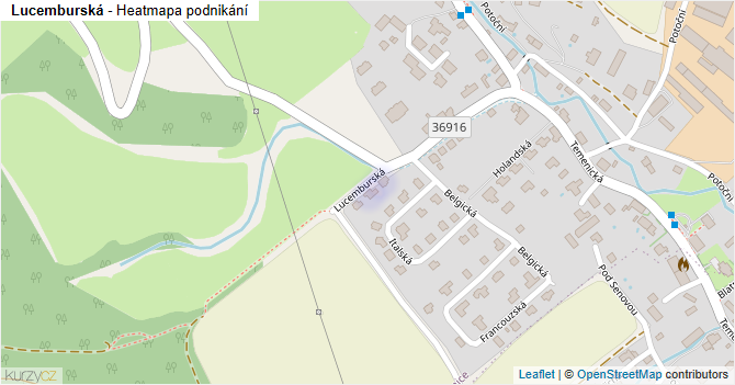 Lucemburská - mapa podnikání