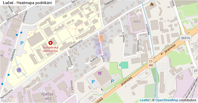 Luční - mapa podnikání
