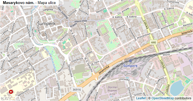 Masarykovo nám. - mapa ulice