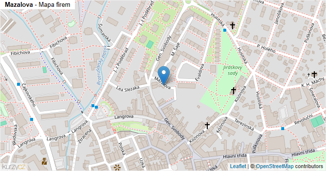 Mazalova - mapa firem