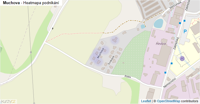 Muchova - mapa podnikání