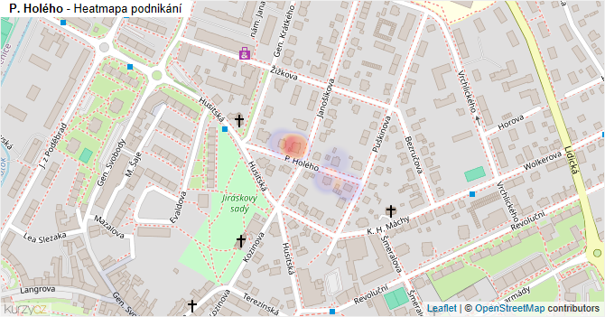 P. Holého - mapa podnikání