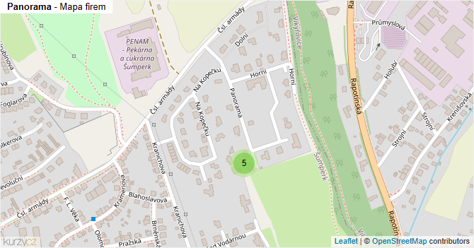 Panorama - mapa firem