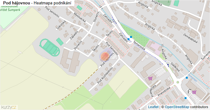 Pod hájovnou - mapa podnikání