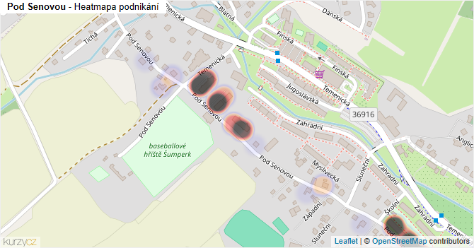 Pod Senovou - mapa podnikání