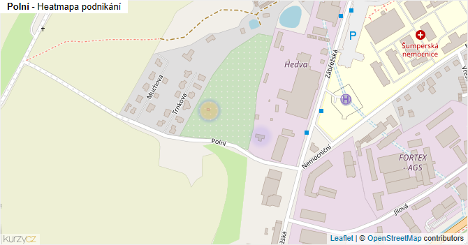 Polní - mapa podnikání