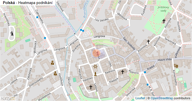 Polská - mapa podnikání
