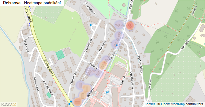 Reissova - mapa podnikání