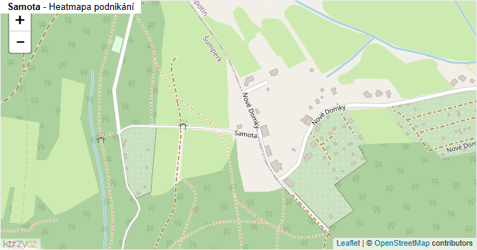 Samota - mapa podnikání