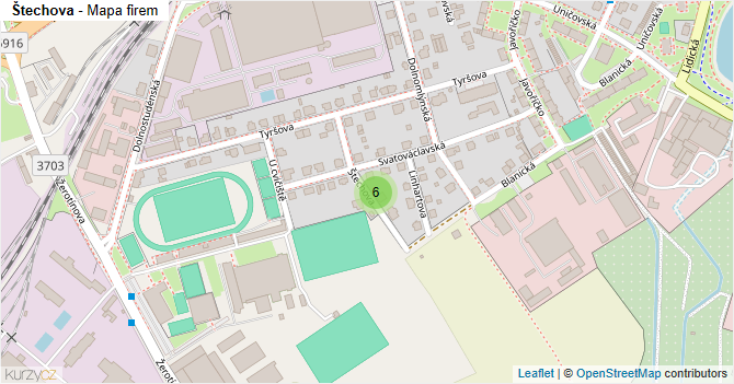 Štechova - mapa firem