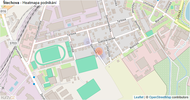 Štechova - mapa podnikání