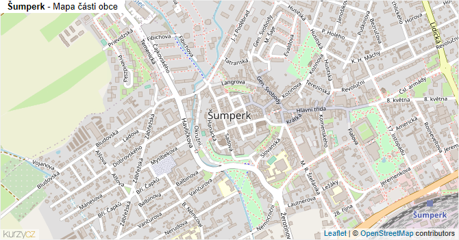 Šumperk - mapa části obce