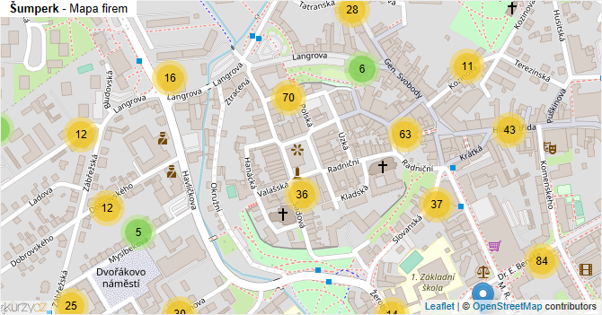 Šumperk - mapa firem
