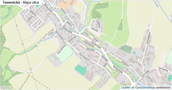 Temenická - mapa ulice