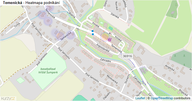 Temenická - mapa podnikání