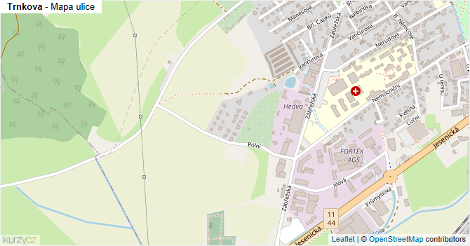 Trnkova - mapa ulice