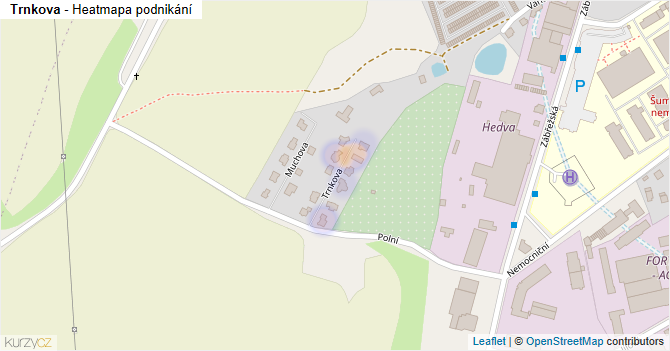 Trnkova - mapa podnikání