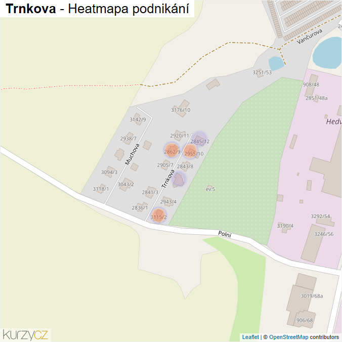 Mapa Trnkova - Firmy v ulici.