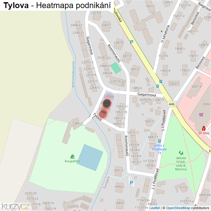 Mapa Tylova - Firmy v ulici.