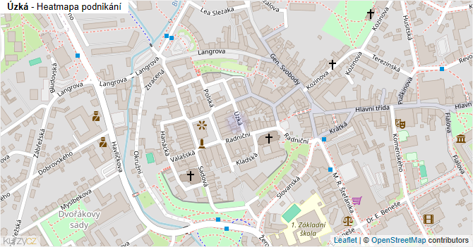Úzká - mapa podnikání
