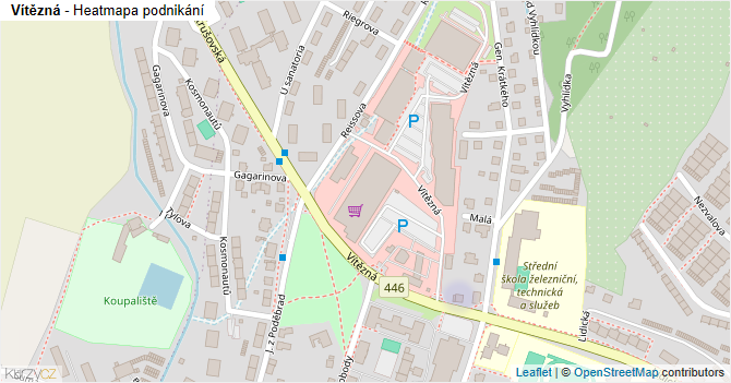 Vítězná - mapa podnikání