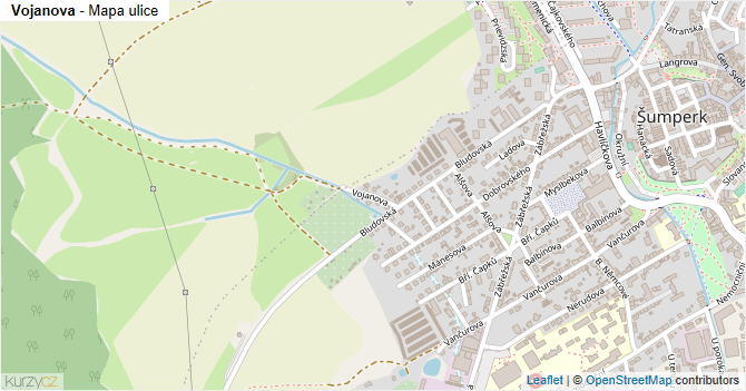 Vojanova - mapa ulice