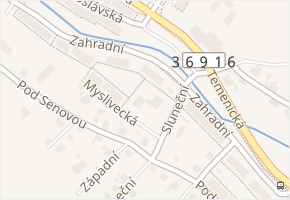 Zahradní v obci Šumperk - mapa ulice