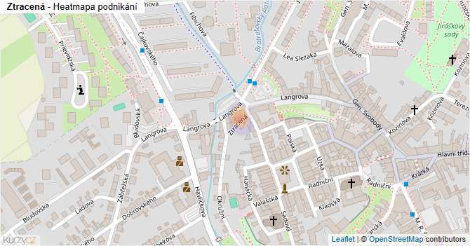 Ztracená - mapa podnikání