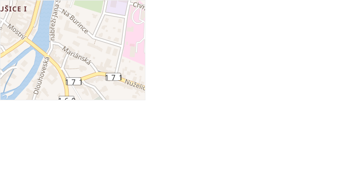 Mariánská v obci Sušice - mapa ulice