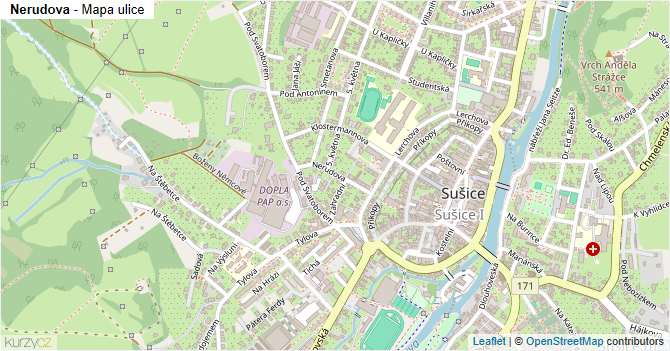 Nerudova - mapa ulice