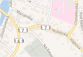 Nuželická v obci Sušice - mapa ulice