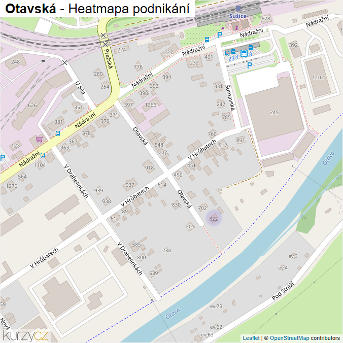 Mapa Otavská - Firmy v ulici.