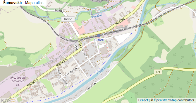 Šumavská - mapa ulice