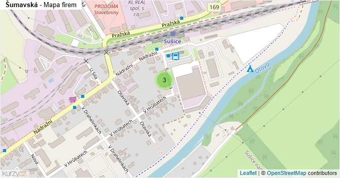 Šumavská - mapa firem