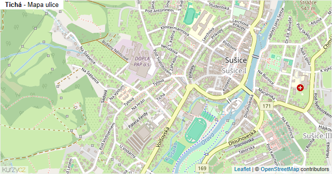 Tichá - mapa ulice