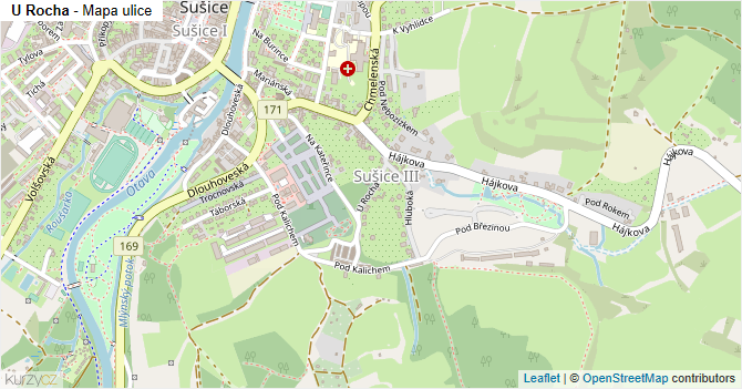 U Rocha - mapa ulice