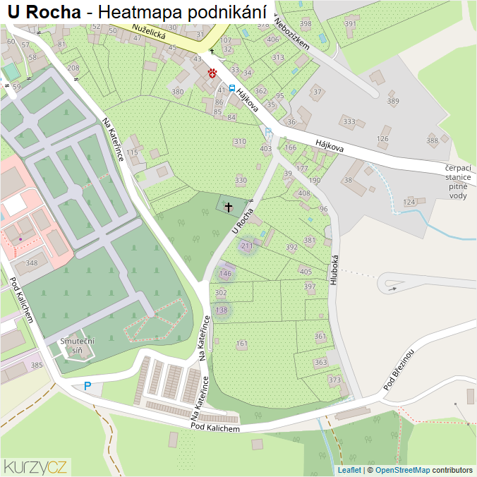 Mapa U Rocha - Firmy v ulici.