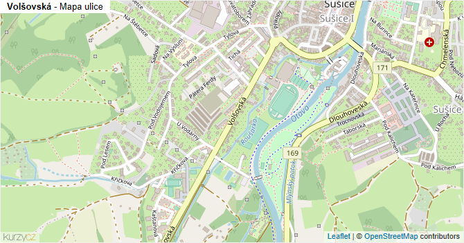 Volšovská - mapa ulice