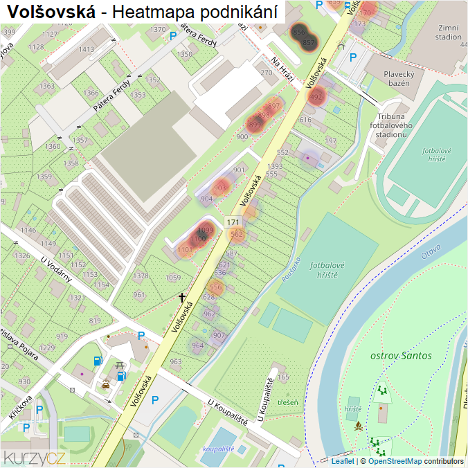 Mapa Volšovská - Firmy v ulici.