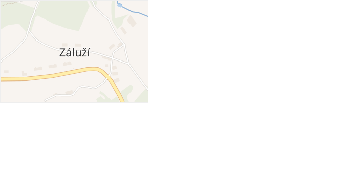 Záluží v obci Sušice - mapa části obce
