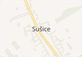 Sušice v obci Sušice - mapa části obce