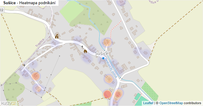 Sušice - mapa podnikání