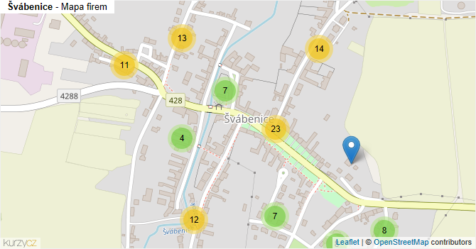 Švábenice - mapa firem