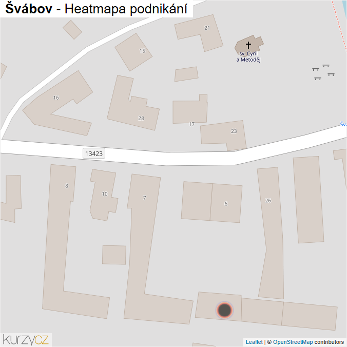 Mapa Švábov - Firmy v obci.