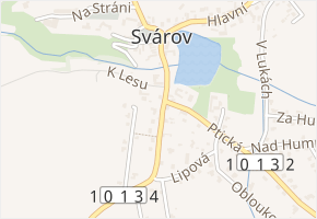 K Podkozí v obci Svárov - mapa ulice