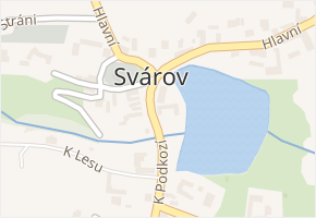 Svárov v obci Svárov - mapa části obce