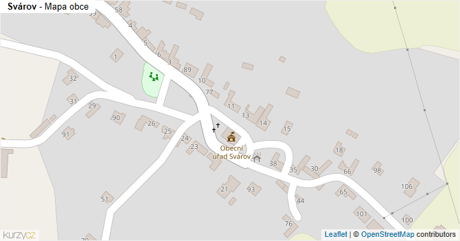 Svárov - mapa obce