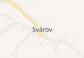 Svárov v obci Svárov - mapa části obce