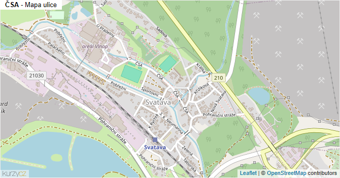 ČSA - mapa ulice